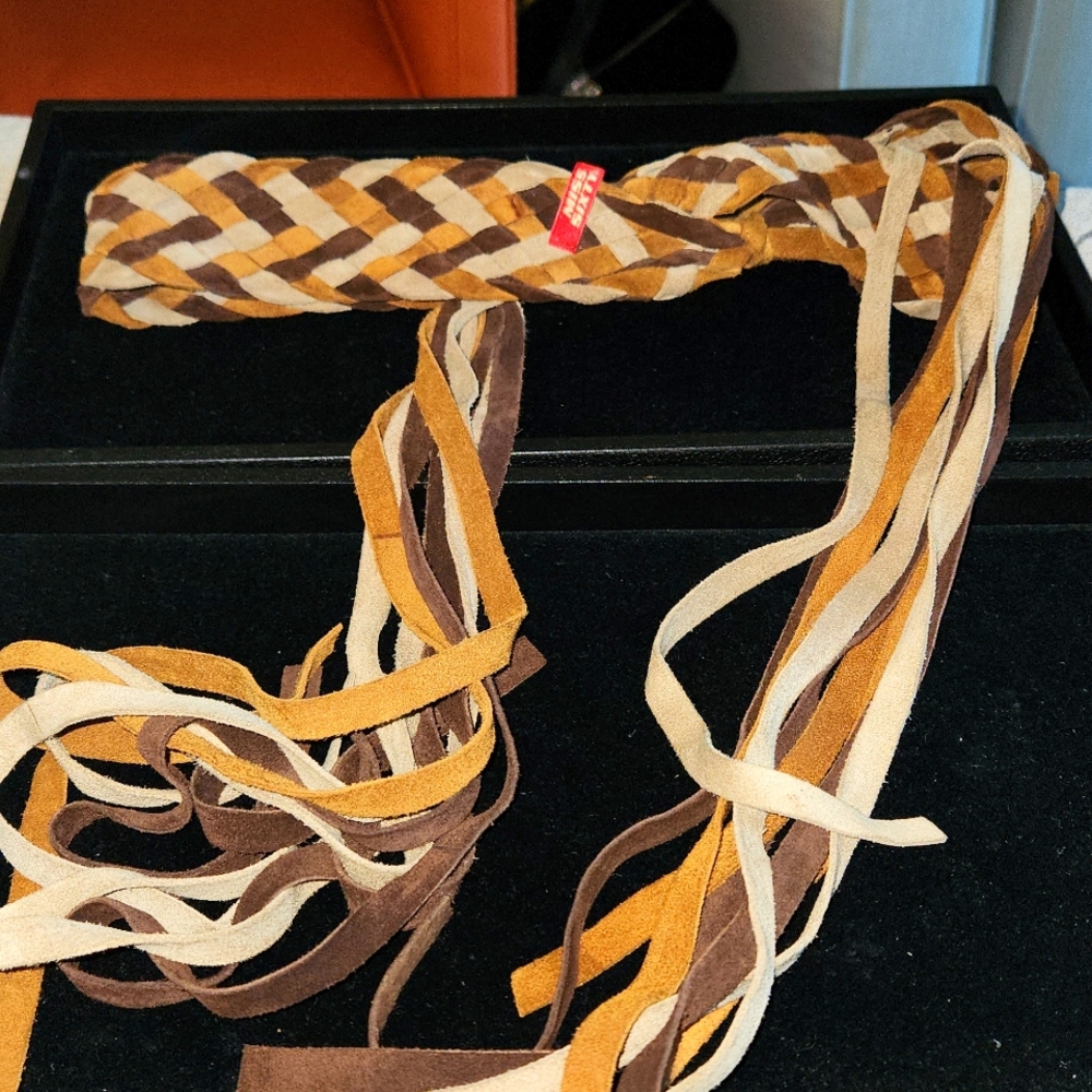 MISS SIXTY SUEDE BELT freestyle o/s gorgeous! 100% SUEDE! BELT / neck tie fringe